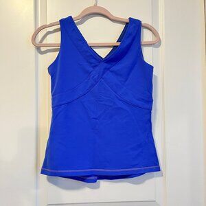 Lululemon V Neck Yoga Tank Top Blue